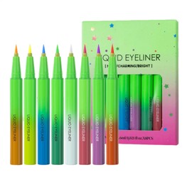 Liquid Eye Liner - Liquid Neon Colorful 8x Matte Eyeliners Pen - Bright Colors Waterproof Smudge-Proof Smooth & No Fading Eye Liner for Girl