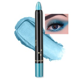 Erinde Blue Glitter Eyeshadow Pen, Waterproof & Long-Lasting Blue Eyeshadow Stick, Pearlescent Cream Crayon Eyeliner, High Pigment Metallic Shimmer Eye Makeup Pen