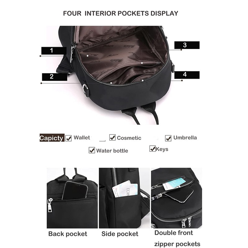 JIANLINST Backpack Women's Small Shoulder Bags School Backpack 2 in