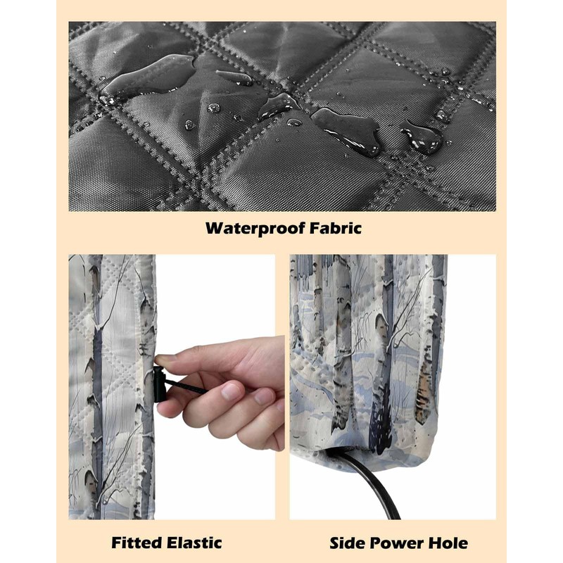 Winter Forest Indoor Air Conditioner Cover for Window Units, Shabby