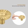 Haliwu 2 Pack Gold Half Moon Cabinet Knobs, Circular Kitchen