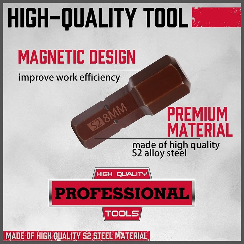 Premium 25-Piece Allen Key Drill Bit Set - Durable Allen