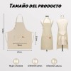 2pcs Delantal Cocina Chef Delantal Multiusos Ajustable