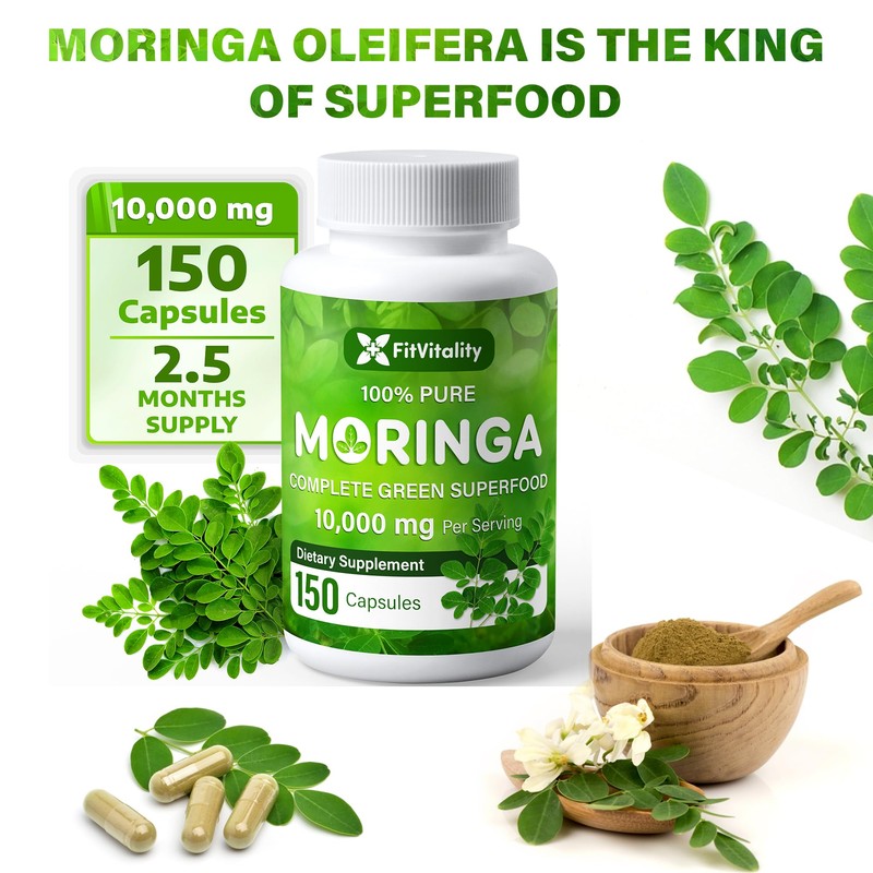 Moringa Capsules| 150 Capsules| Moringa Oleifera | Pure & Natural|