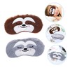 Outanaya 2pcs Plush Cartoon Animal Sleep Masks for Soft Breathable
