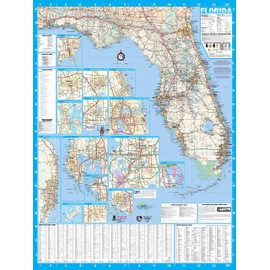 Swiftmaps Florida State Laminated Wall Map 36x48