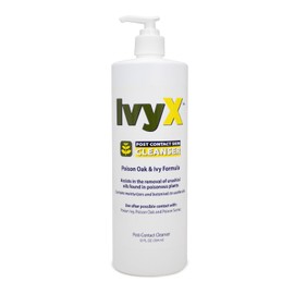 Ivy X Post Contact Poison Ivy Treatment Gel (32 oz. Bottle) - Removes Poison Ivy, Poison Oak, & Poison Sumac Oils from Skin & Protects Against Itchy Rashes