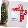 OSALADI 3D Cane Candy Stickers Christmas Window Decals Merry Christmas