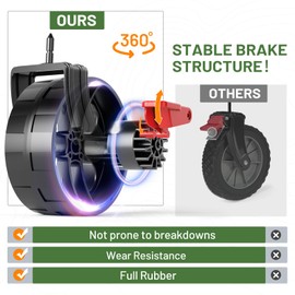 TIMBER RIDGE 400L Large Capacity Folding Double Decker Wagon 450lbs Heavy Duty, 54" Extender, All-Terrain Wheels for Camping, Sports & Shopping Grey with Brake