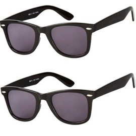 2 Pair The Dallas Retro Square Sun Readers 2.50 Black and Black