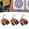 3pcs Archery Finger Tabs Thickened Double Layer PU Leather Archery