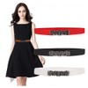 Women's Stretch Belt Thin Belt for Dresses Fashion Elastic Waist