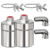 Stainless Steel Automatic Water Level Control Float Valve, 2-Pack, 1/2