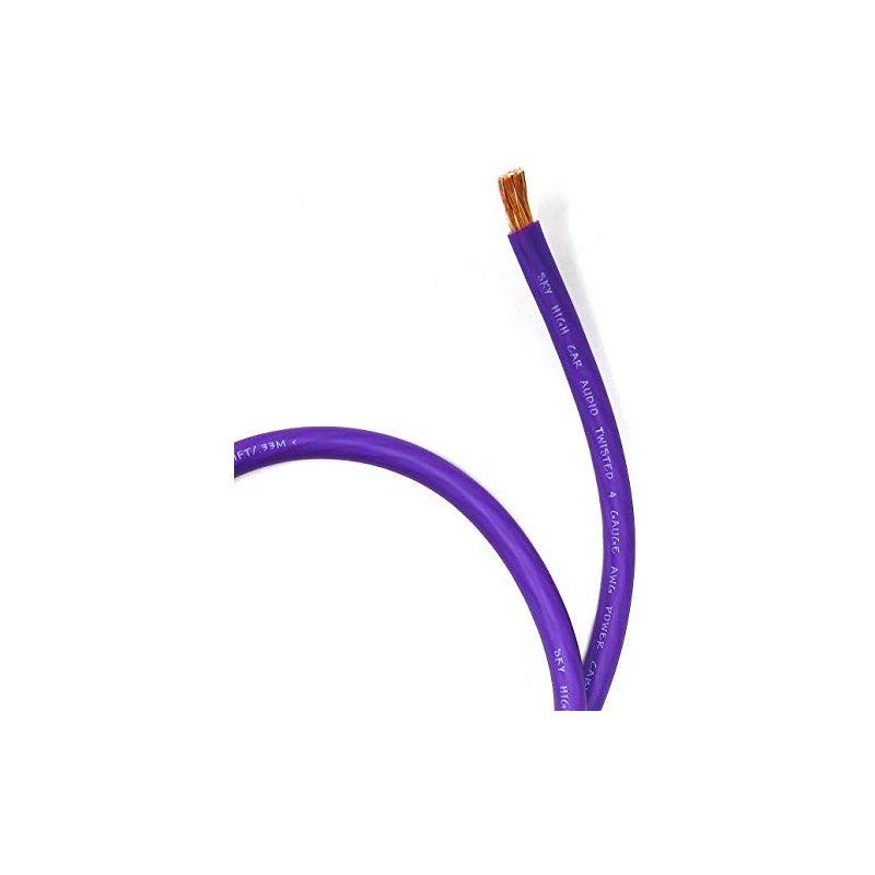5 ft CCA 4 Gauge Oversized Purple Power Ground Wire