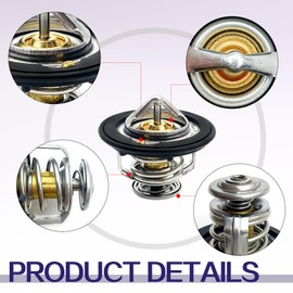 SYudwen 19301-PAA-306 Engine Thermostat, Compatible with Honda Odyssey 1995-1998, HR-V 2016-2017, Accord 1990-2002, CR-V 1997-2001,EL 1997-2005, CL 97-99 etc, Replace OE#19301-PLC-315, 19301-RNA-315
