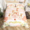 Princess Orange Bedding Set Twin Size,Fairy Tale Theme Fantasy Princess
