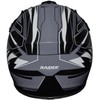 Raider 2131915 GX3 Unisex-Child MX Off-Road Helmet (Black/Silver, Youth Large)