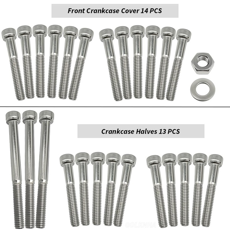 GOLKNHA 84 PCS 304 Stainless Bolt Screw Engine Polished Kit