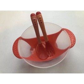 Unbranded Baby Food Bowl Spoon Set Suction Cup Kids Vegetable Soop Container Home Outdoor