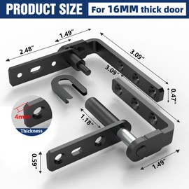 SKMYL Cafe Door Hinges, Saloon Door Hardware, Double Action Door Hinge for Bar, Coffee Shop, Swing Door, Heavy Duty 304 Stainless Steel (Black, MIN 1PCS)