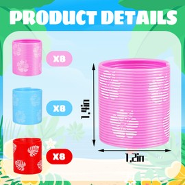 YHJIG 24Pcs Cartoon Tropical Party Favor, Birthday Party Supplies Hawaiian Element Palm Leaves Hibiscus Flowers Themed Birthday Decorations Blue Pink Red Birthday Party Favor