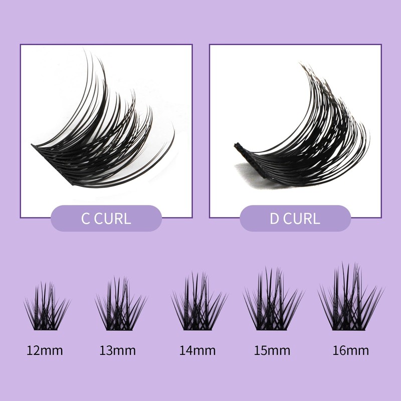 WENDY Lashes Clusters Lash Clusters 60D+80D DIY Eyelash Clusters 3D