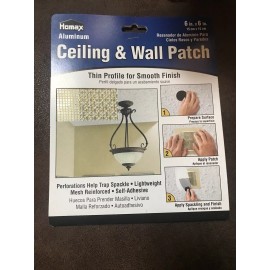 Homax Ceiling & Wall Patch, 6" x 6" Perforated Aluminum, (LB-7)