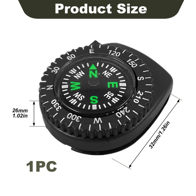 Compass Clipper Orienteering Compass for Watchband Mini Navigation Comapss Northern