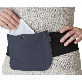 Warm WW Waist Warmer, Warming Acupressure Point of Waist and Stomach, Lightweight, Far Infrared Cairo, Pocket Included, Elastic Belt, Eco Cairo, Can Not Be Sticked, Cairo Holder, Warm Goods (Navy)