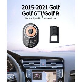 Masergogo Wireless Charging car Phone Holder for Volkswagen Golf/VW Golf GTI/Golf R 2015-2021 Auto Accessories Navigation Bracket Interior Decoration Mobile Cell Phone Mount, 360° Rotation