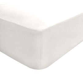 Sleepdown Extra Deep Fitted Sheet Poly Cotton, White, King