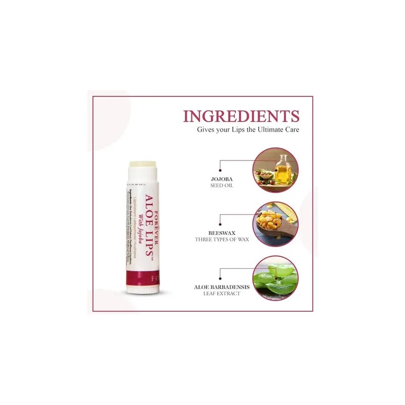 Aloe Lips Forever Living Sábila Jojoba Propoleo Bálsamo