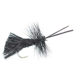 The Fly Fishing Place Black Goddard Caddis Classic Trout Dry Fly - Set of 4 Flies Size 12