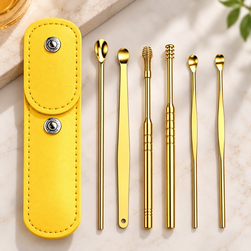 6-Piece Stainless Steel Ear Wax Removal Kit for Personal Ear