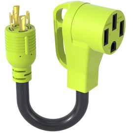 AOWEITOUR 30 Amp to 50 Amp RV Generator Adapter Cord,NEMA L14-30P Twist Lock Male Plug to NEMA 14-50R Female,Outdoor Ower Equipment Suitable for RV Trailer Camper,STW 10 AWG,ETL Listed (12 Inch)