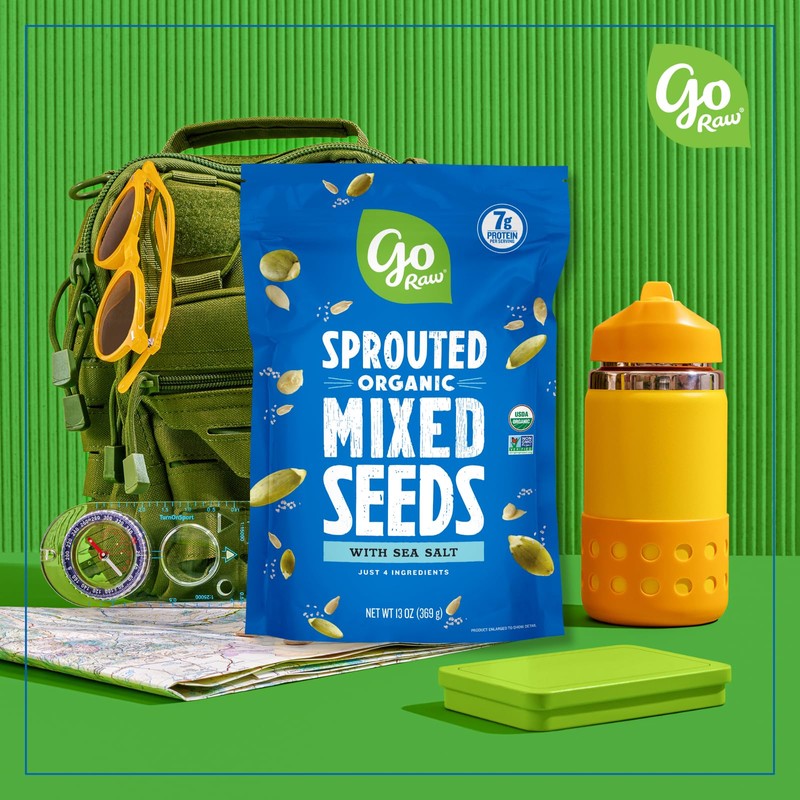 Go Raw Organic Sprouted Mixed Seeds, 13 oz, Unsalted, Keto,