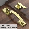 Floresita Front Door Handle Gold Adjustable, Heavy 12.7in Exterior Entry