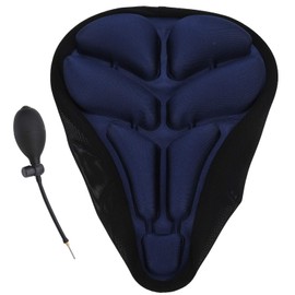 Bicycle Seat Cushion | JFT Shock‑Absorption Inflatable Saddle Cover | Mountain Bicycle Non‑Slip Bike Air Padded Cover | Blue