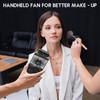 LIGHTDESIRE DIY Bling Crystal Rhinestones Handheld Fan, Mini Personal Fan,