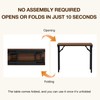 TEMI Small Computer Desk Folding Table - No Assembly, Compact