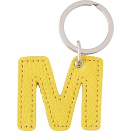 [Slip-on] Keychain (JK-1401 Alphabet Keychain, Medium, Yellow), One Size