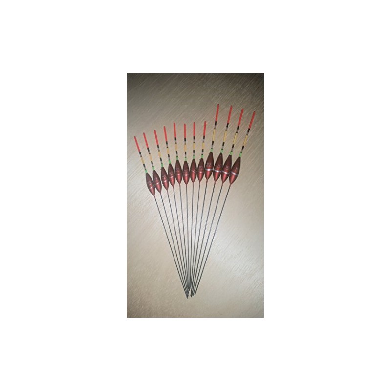 12 x Assorted Pole Floats (Pack 322M12)
