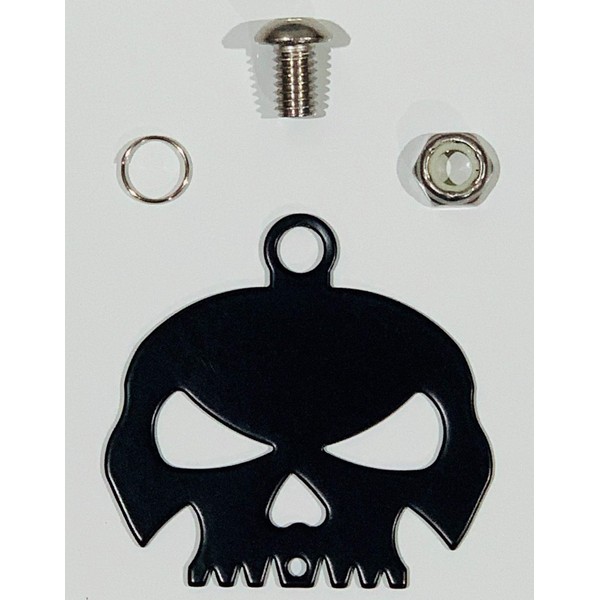 Kustom Cycle Parts Universal Matte Black Skull Bell Hanger -