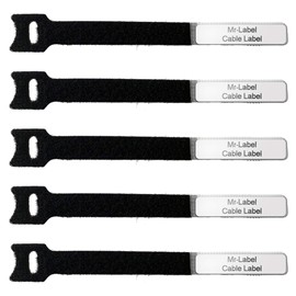 Mr-Label -1/2" Write on Cinch Straps - Reusable Fastening Cable Ties - Identify Quickly Cord Labels – Cable Organizer- for Data Centers|Telecom|MRO| Audio/Video Applications (20)