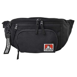 Ben Davis Women's Body Bag, Waist Pouch, Men's Wapo Fanny Pack, Large Capacity, 1.5 gal (4 L) Hip Bag, Stylish, black