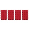 TOMALL Round Style Tire Valve Stem Caps Red for Vehicle