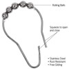 24 Pack Shower Curtain Hooks Stainless Steel, Rustproof Shower Curtains