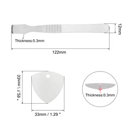 HARFINGTON 3pcs Opening Pry Repair Tools Kit Stainless Steel Mini Pry Bar Flat Bar Set for Mobile Phone Screen Glue Removal