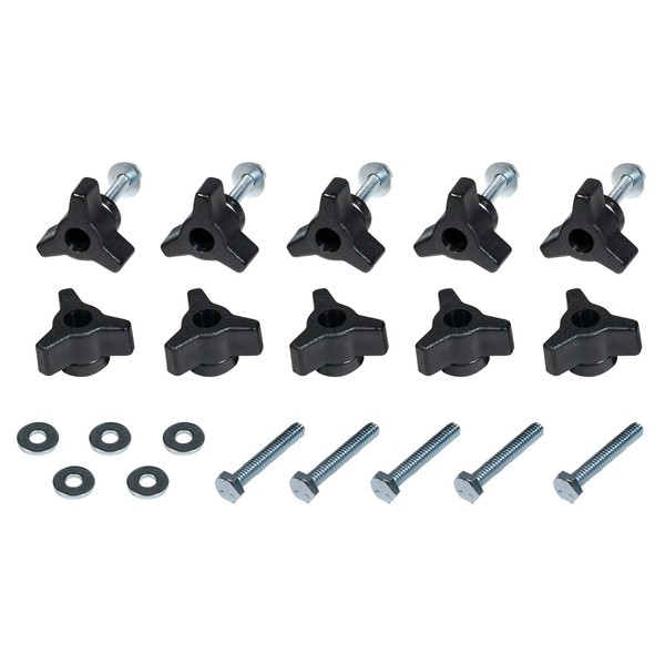 POWERTEC 71068 T-Track Knobs with 1/4-20 by 1-1/2" Hex Bolts