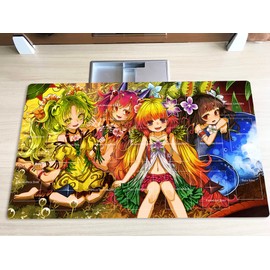 New Mlikemat Playmat Traptrix Nepenthes TCG CCG OCG Trading Card Game Mat with Zones + Free Bag (ZD014-258-A)